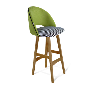 Барный стул SHT-ST34-3 / SHT-S65 (оливковый/гусиная лапка/светлый орех) в Когалыме