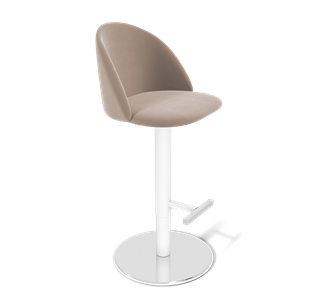 Барный стул SHT-ST35 / SHT-S128 (латте/хром/белый муар) в Урае