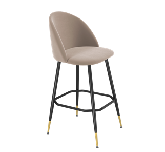 Барный стул SHT-ST35 / SHT-S148 (латте/черный муар/золото) в Лангепасе