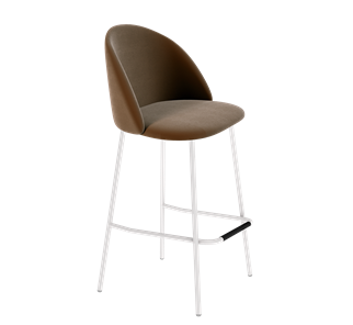 Барный стул SHT-ST35 / SHT-S29P (кофейный ликер/белый муар) в Лангепасе