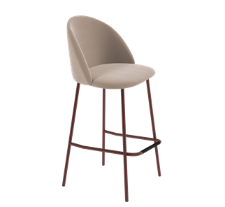 Барный стул SHT-ST35 / SHT-S29P (латте/медный металлик) в Лангепасе