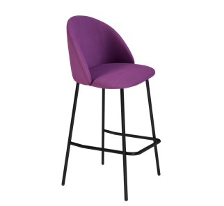 Барный стул SHT-ST35 / SHT-S29P (ягодное варенье/черный муар) в Лангепасе