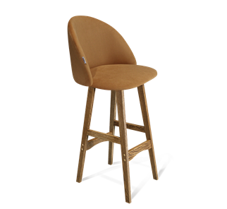 Барный стул SHT-ST35 / SHT-S65 (горчичный/дуб брашированный коричневый) в Когалыме