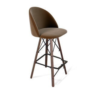 Барный стул SHT-ST35 / SHT-S80 (кофейный ликер/темный орех/черный) в Сургуте