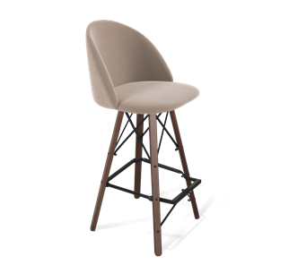 Барный стул SHT-ST35 / SHT-S80 (латте/темный орех/черный) в Когалыме