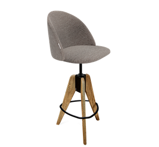 Барный стул SHT-ST35 / SHT-S92 (тростниковый сахар/браш.коричневый/черный муар) в Сургуте