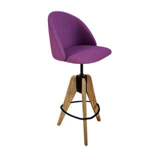 Барный стул SHT-ST35 / SHT-S92 (ягодное варенье/браш.коричневый/черный муар) в Когалыме