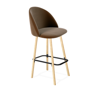 Барный стул SHT-ST35 / SHT-S94 (кофейный ликер/прозрачный лак/черный муар) в Лангепасе