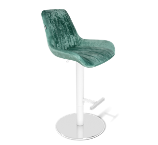 Барный стул SHT-ST37 / SHT-S128 (зеленый чай/хром/белый муар) в Урае