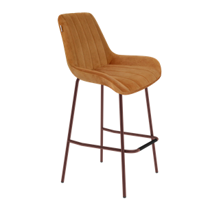 Барный стул SHT-ST37 / SHT-S29P (горчичный/медный металлик) в Когалыме