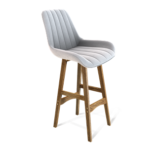 Барный стул SHT-ST37 / SHT-S65 (серое облако/дуб брашированный коричневый) в Когалыме