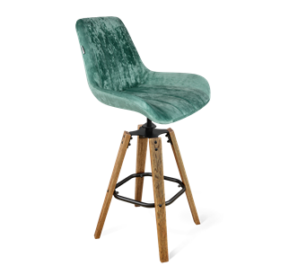 Барный стул SHT-ST37 / SHT-S93 (зеленый чай/браш.коричневый/черный муар) в Лангепасе