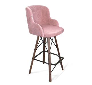 Барный стул SHT-ST39 / SHT-S80 (пыльная роза/темный орех/черный) в Лангепасе