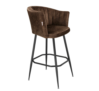 Барный стул SHT-ST42-1 / SHT-S148 (кофейный трюфель/черный муар) в Нижневартовске