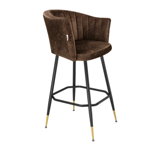 Барный стул SHT-ST42-1 / SHT-S148 (кофейный трюфель/черный муар/золото) в Пыть-Яхе