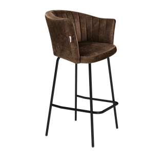 Барный стул SHT-ST42-1 / SHT-S29P (кофейный трюфель/черный муар) в Когалыме