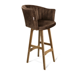 Барный стул SHT-ST42-1 / SHT-S65 (кофейный трюфель/дуб брашированный коричневый) в Советском - предосмотр