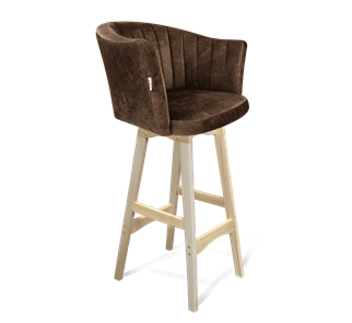 Барный стул SHT-ST42-1 / SHT-S65 (кофейный трюфель/прозрачный лак) в Когалыме