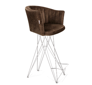 Барный стул SHT-ST42-1 / SHT-S66 (кофейный трюфель/хром лак) в Пыть-Яхе