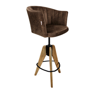 Барный стул SHT-ST42-1 / SHT-S92 (кофейный трюфель/браш.коричневый/черный муар) в Сургуте