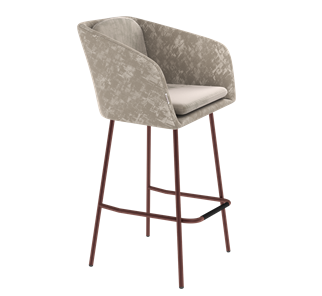 Барный стул SHT-ST43-1 / SHT-S29P (карамельный латте/медный металлик) в Лангепасе