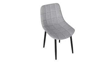Обеденный стул Boston (Черный муар/Велюр V004 светло-серый) в Нижневартовске