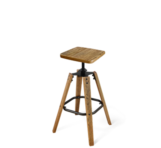 Барный стул SHT-ST9/S93 (дуб брашированный коричневый/брашированный коричневый/черный муар) в Когалыме