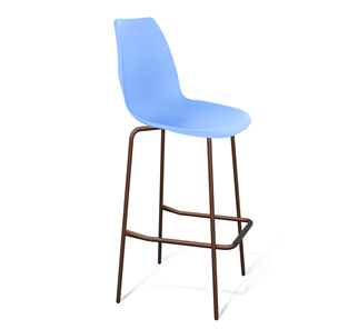 Барный стул SHT-ST29/S29 (голубой pan 278/медный металлик) в Сургуте