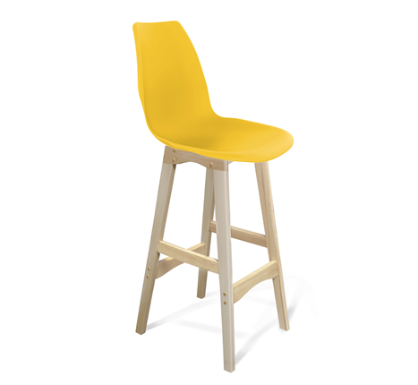 Барный стул SHT-ST29/S65 (желтый ral 1021/прозрачный лак) в Лангепасе - изображение