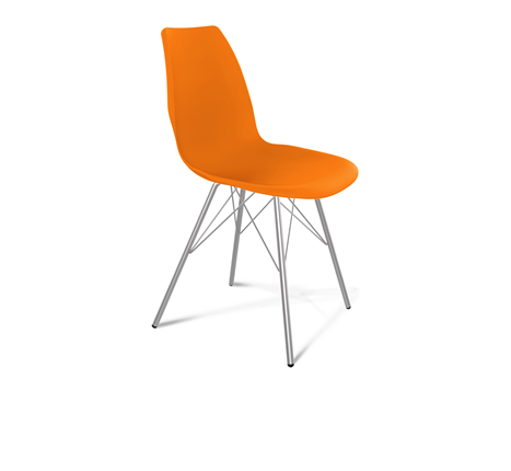 Кухонный стул SHT-ST29/S37 (оранжевый ral2003/хром лак) в Лангепасе - изображение