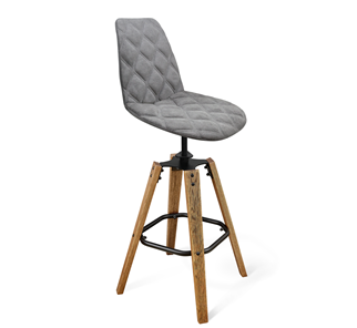 Барный стул SHT-ST29-C20/S93 (серый туман/брашированный коричневый/черный муар) в Лангепасе
