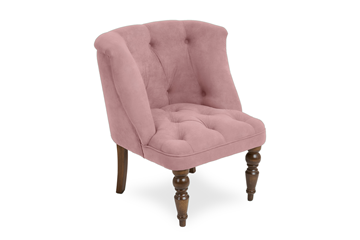 Кресло Бриджит розовый ножки коричневые в Лангепасе
