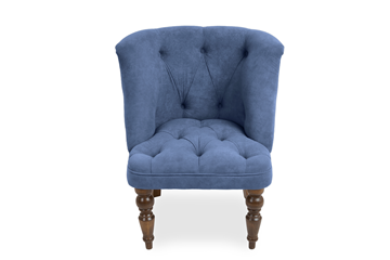 Кресло Бриджит синий ножки коричневые в Советском