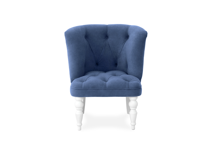 Кресло на ножках Бриджит синий ножки белые в Югорске - изображение 1