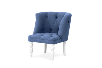 Кресло на ножках Бриджит синий ножки белые в Лангепасе - предосмотр