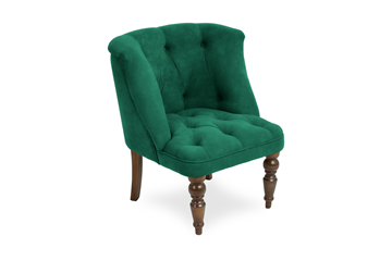 Кресло Бриджит зеленый ножки коричневые в Сургуте