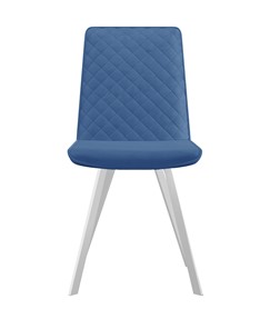 Мягкий стул 202, микровелюр B8 blue, ножки белые в Нижневартовске - предосмотр 1