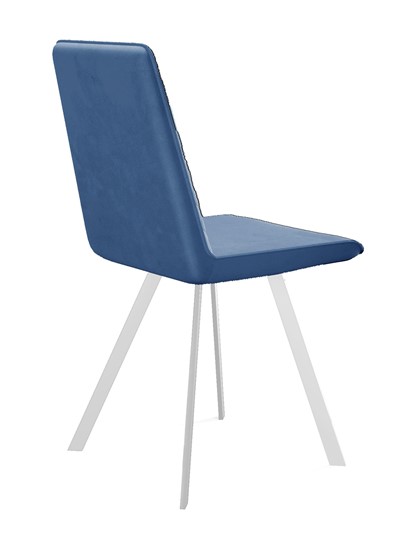 Мягкий стул 202, микровелюр B8 blue, ножки белые в Ханты-Мансийске - изображение 2