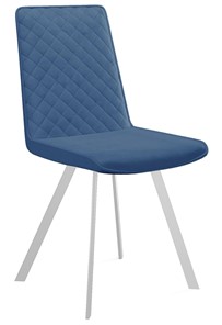 Мягкий стул 202, микровелюр B8 blue, ножки белые в Радужном