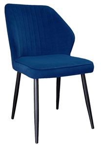 Кухонный стул 222, микровелюр Z20 синий, ножки черные в Радужном
