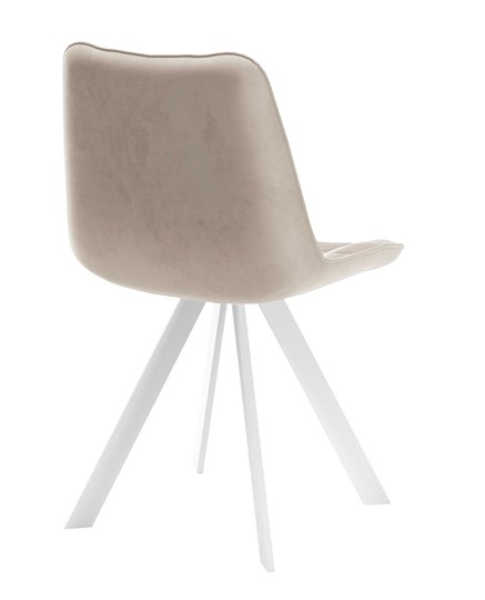 Обеденный стул 229 Поворотный, Микровелюр B03 Beige / опоры белые в Радужном - изображение 2