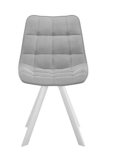 Обеденный стул 229 Поворотный, Микровелюр B22 Grey / опоры белые в Радужном - изображение 1