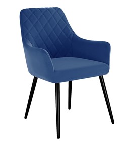 Мягкий стул 241, микровелюр Z20 синий, ножки черные в Нижневартовске