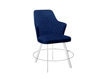 Обеденный стул 245 Поворотный синий/белый в Урае