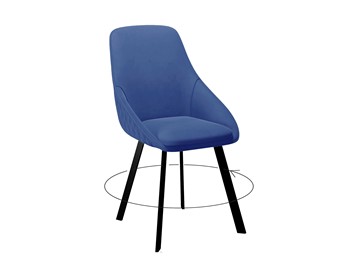 Обеденный стул 246 Поворотный синий/черный в Нефтеюганске