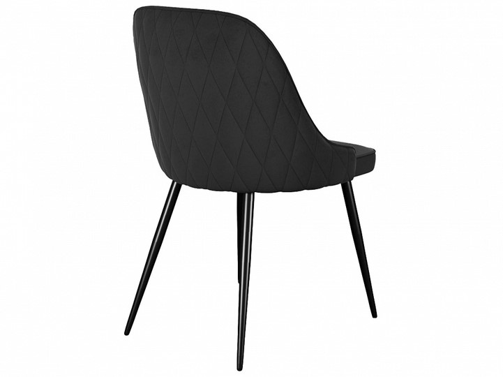 Кухонный стул 256, микровелюр К21 черный, ножки черные в Лангепасе - изображение 1