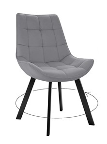 Обеденный стул 263 Поворотный, Микровелюр B22 Grey / опоры черные в Радужном - предосмотр