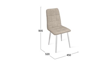 Кухонный стул Аспен К1С (Белый матовый/Микровелюр Duna Brilliant) в Нягани - предосмотр 5