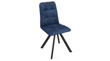Обеденный стул Аспен К2 (Черный муар/Микровелюр Wellmart Blue) в Югорске
