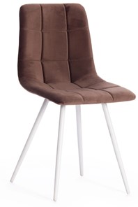 Обеденный стул CHILLY (mod. 7095-1) 45х53х88 коричневый barkhat 12/белый арт.17290 в Сургуте